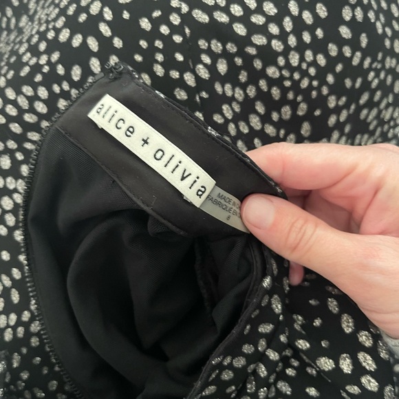 Alice + Olivia Inka Dress Glitter Dot Bodycon Mini NYC Formal Size 8 - Picture 7 of 7